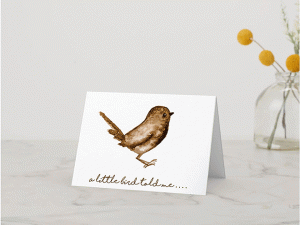 a little bird told me card