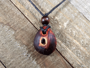 Hand-Carved Avocado Stone Red Garnet Necklace Natural Jewelry with Healing Stones
