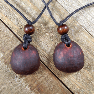 hand-carved avocado stone friendship necklace