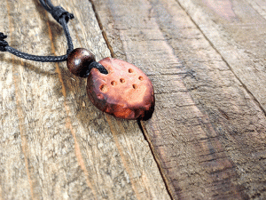 hand-carved avocado stone big dipper necklace