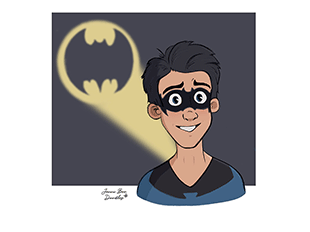 dick grayson doodle by jennibeedoodle