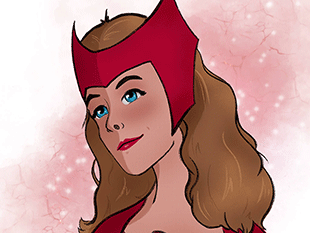 scarlet witch by jennibeedoodles