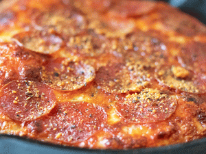 skillet pepperoni pizza