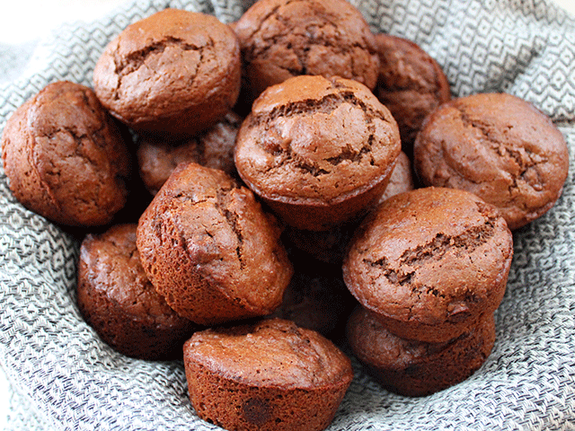 sourdough discard chocolate chocolate chip muffins