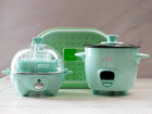 dash rice cooker and egg cooker and veggie steamer