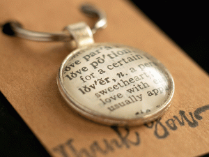 love dictionary page necklace pendant