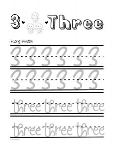 number 3 preschool printables by jennibeemine