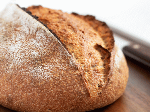 whole wheat and rye artisan sourdough bread