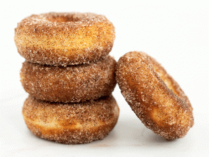 Mini sourdough cinnamon sugar doughnuts