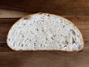 naturally leavened, cold proofed, artisan-style white bread
