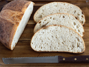 naturally leavened, cold-proofed white bread