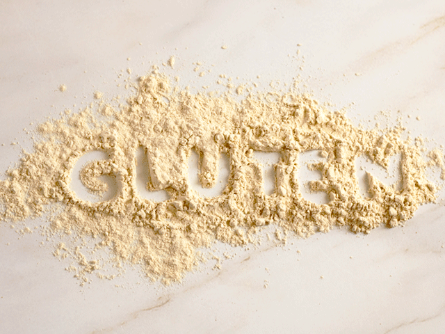 gluten spelled out in vital wheat gluten