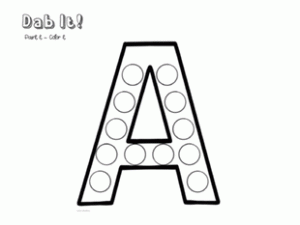Preschool Printables Letter A Dab it Page by jennibeemine