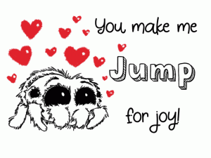 lucas the spider valentines day card by jennibee