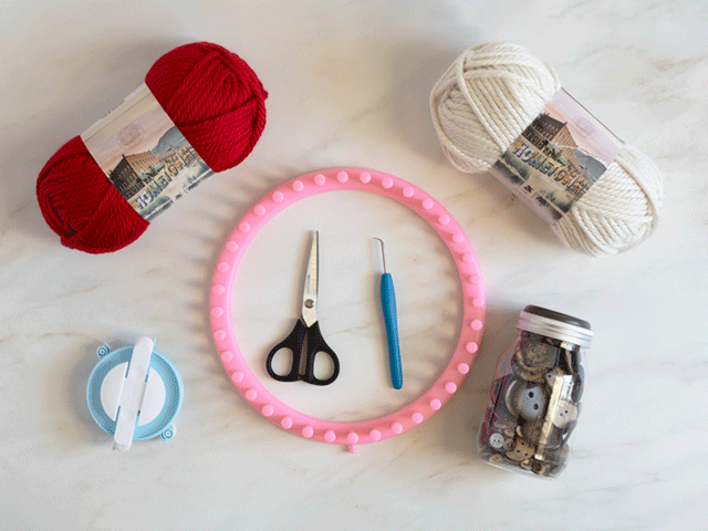 materials to make a loon knit fair isle beanie